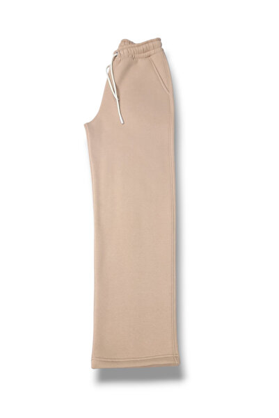 MASSMODA Women's Sweatpants Thick Winter Wide Leg 3 Thread Compact Raised Combed Cotton Pajamas