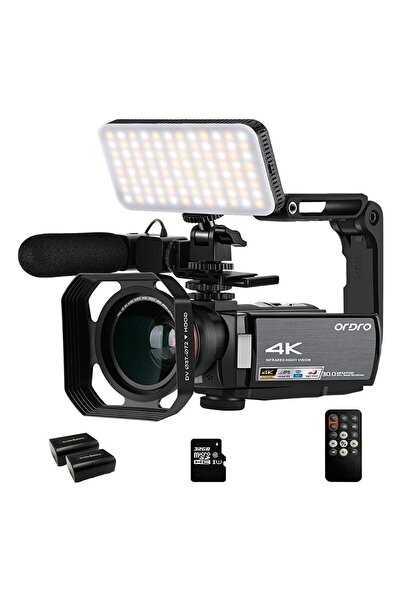 Ordro 4K Ir Gece Görüşü 1080P 60FPS Dijital Wifi Video Kamera Kaydedici