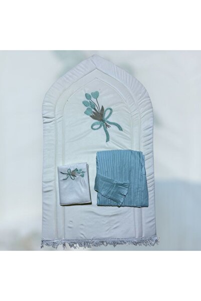 MAYAR Royal 3-piece set: prayer mat, embroidered foam rug, Quran cover