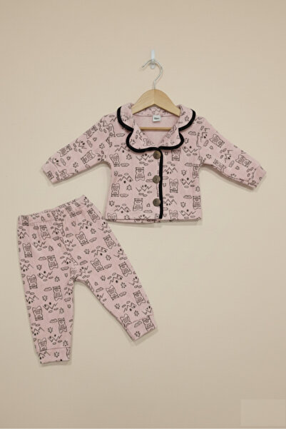 GİRL EMELY Baby Top and Bottom Pajama Set Character Printed