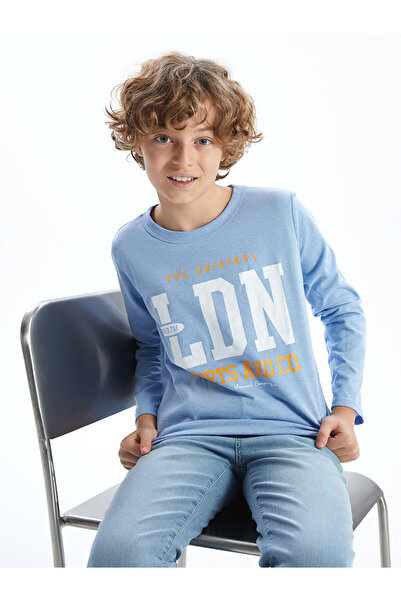LC Waikiki Seray New Season Crew Neck Printed Long Sleeve Boys T-Shirt