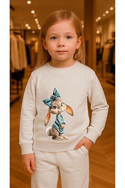 playwear Set pentru copii Hanorac cu imprimeu LONG RABBIT pentru fete și băie...