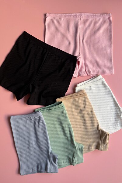 Elosia Βαμβακερό αγκαλιάσιμο ρούχο | Γυναικείο κοντό σορτς-μπόξερ από βαμβακερό ύφασμα πλέξη ριμπ σε σχήμα Α