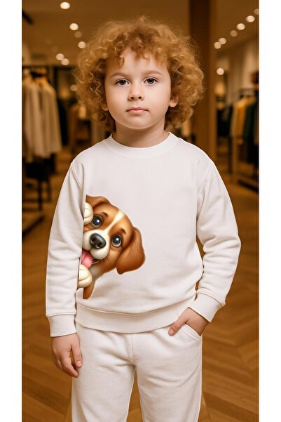 playwear Παιδικό Φούτερ Σετ με στάμπα HIDDEN DOG για Κορίτσια και Αγόρια, με ...