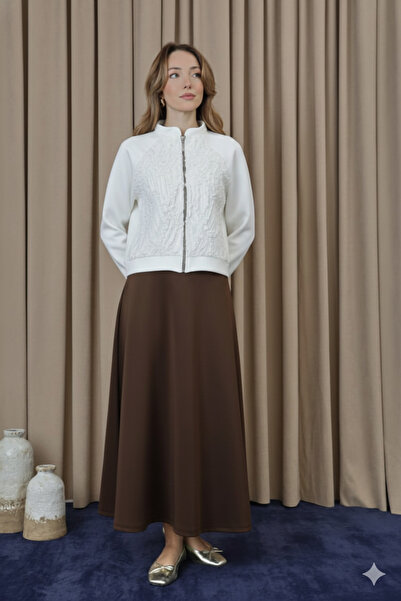 Blue Morpho Φούστα με φερμουάρ από ύφασμα κατάδυσης