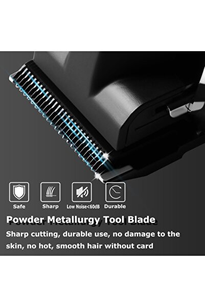 Kemei 2290 Professional Cord/Cordless Hair Clippers with LED Display, USB Rechargeable (Black)