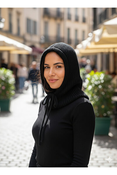 Kervan Pazar KADIN KIŞLIK TRİKO ÖRGÜ BALAKLAVA TESETTÜR BAŞLIK-ŞAPKA