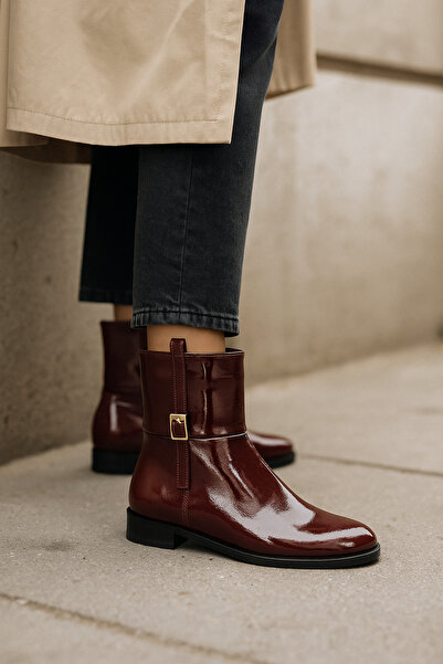 Arzillo حذاء يومي من الجلد الطبيعي باللون البني اللامع