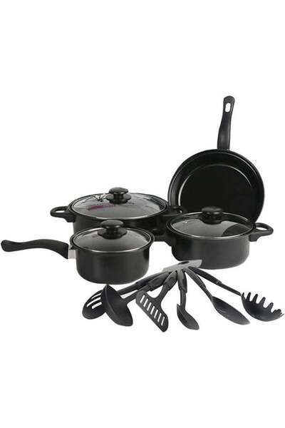 SokShop Kitchen pots and utensils set for cooking, 13 pieces