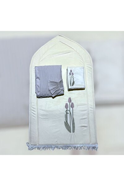 MAYAR Royal 3-piece set: prayer mat, embroidered foam rug, Quran cover