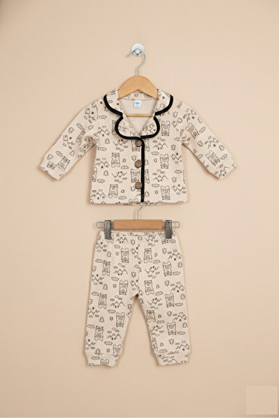 GİRL EMELY Baby Top and Bottom Pajama Set Character Printed