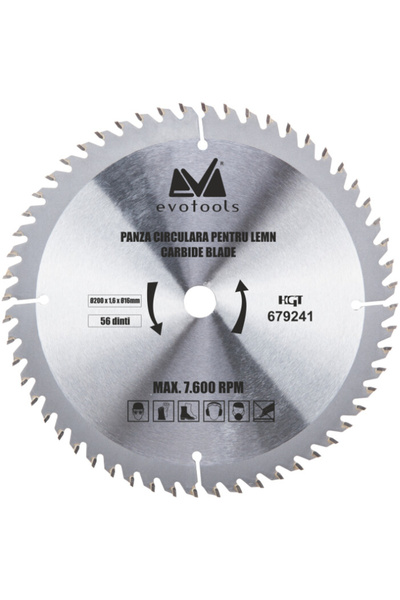 Evotools Circular Saw Blade Vidia Wood 16/200 mm 1.6 mm 56 T