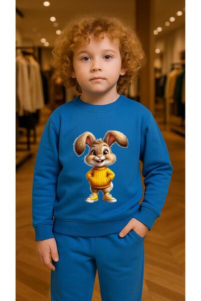 playwear Timski dres ŽUTI PRSLUK ZEC ŠTAMPADE Djevojčice Dečaci Okrugli izrez...