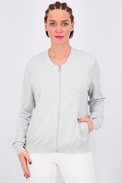 Tchibo Women Long Sleeve Cardigan, Grey Heather