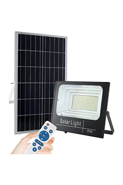 PORKY 100W LED Solar Floodlight with Remote Control and Twilight Sensor