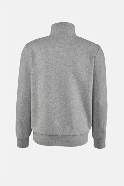 Tchibo Men Mid Collar Heather Sweatshirt, Grey