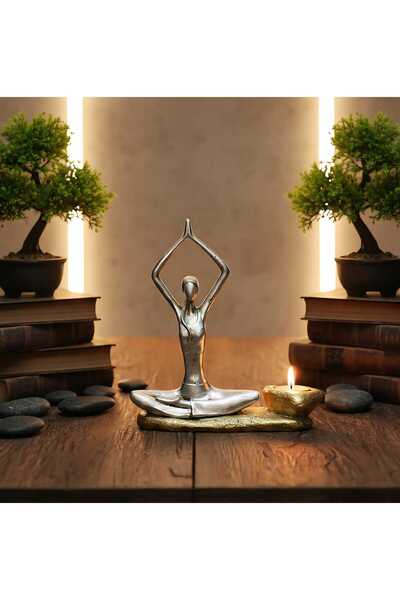 CURCUNA HEDİYELİK Yogacı Kız Polyester Mumluk ve Tütsülük