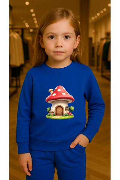 playwear Παιδικό Φούτερ Σετ Ρούχων MANTAR EV με στάμπα για κορίτσια και αγόρι...