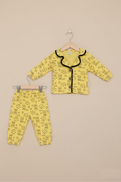 GİRL EMELY Baby Top and Bottom Pajama Set Character Printed