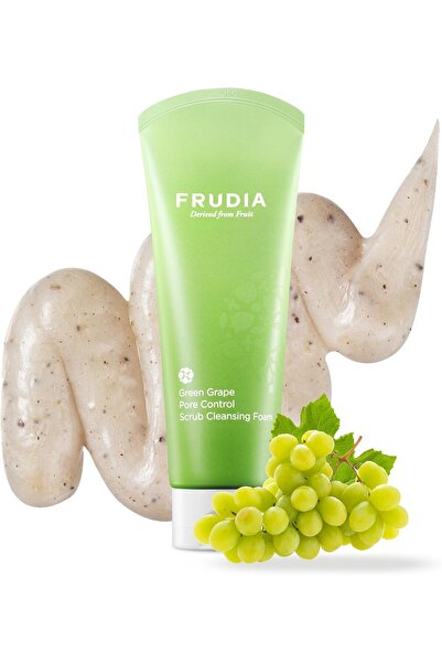 FRUDIA رغوة تنظيف وتقشير البشرة بخلاصة العنب الأخضر للتحكم في المسام
