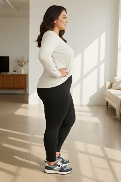 sngl Γυναικείο κολάν από ατσάλινο ύφασμα μεγάλου μεγέθους T εφέ σύσφιξης 3xl 4xl 5xl 6xl 7xl 8xl 9xl