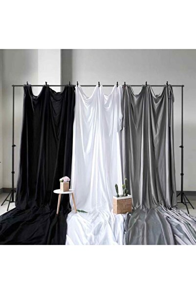 KESNUP Photo-video background support kit 3 x 2.8 meters, 2 stands, 4 mounting support bars, 4 clips, Black