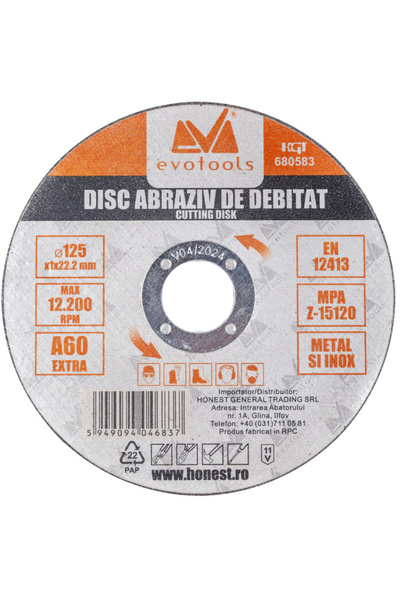 Evotools Disc abraziv de tăiere ETS 355 mm A36 3 mm