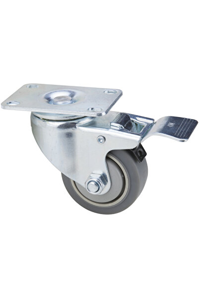 Evotools Roată pivotantă cu flanșă TPR GRI 1107 - fără frână, sarcină maximă ...