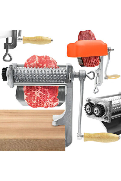 KESNUP Mașină de fragezit carne din fontă galvanizată, sistem de prindere tip...