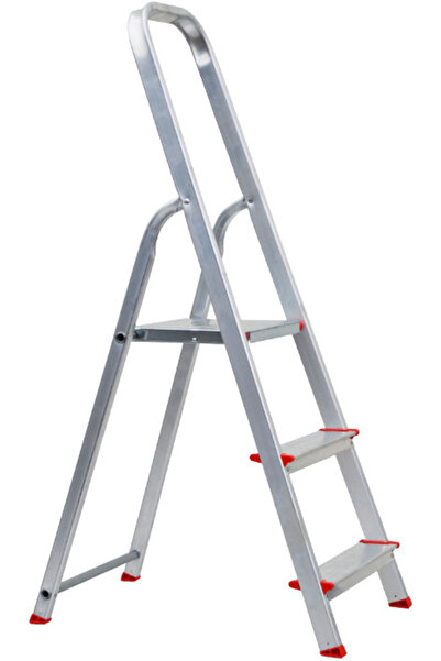 Evotools Scară din aluminiu cu platformă ETS 1167 - Nr. trepte 7+P 166 cm 226 cm