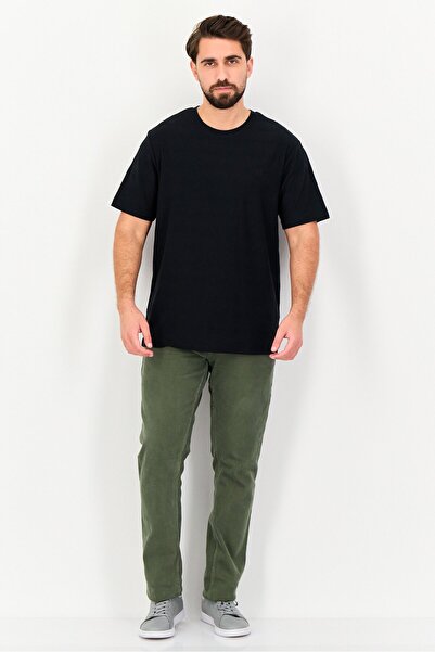 Chaps Men Crew Neck Short Sleeve Embroidered Logo T-Shirt, Black