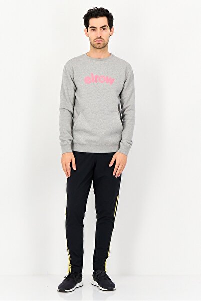 Hurley x Elrow Men Sportswear Fit Long Sleeve Outdoor Sweatshirt, Grey