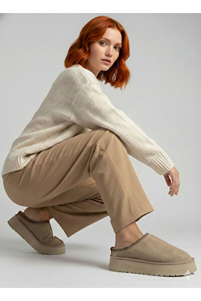 Famele's ® I Lifestyle UGGYSY Γυναικείες παντόφλες με κέντημα και επένδυση από γούνα