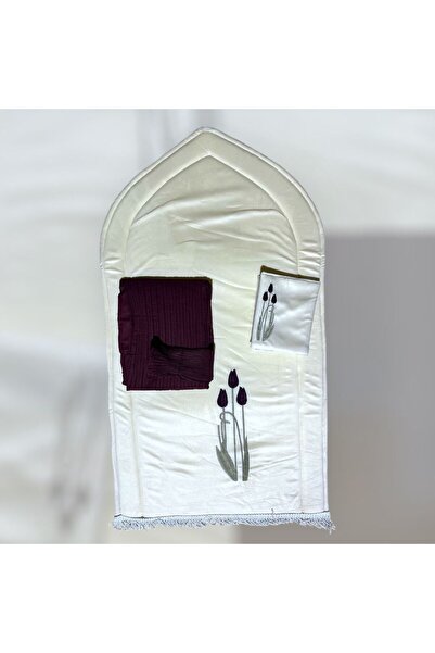 MAYAR Royal 3-piece set: prayer mat, embroidered foam rug, Quran cover