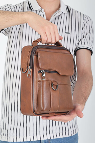 NahitaTyana Genuine Leather Men's Hand and Shoulder Bag