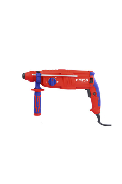 EMTOP Electric Hammer Rotary Hammer ERHRL801, 800W, 2.5J, SDS Plus Chuck, 3 Drills + 2 Chisels