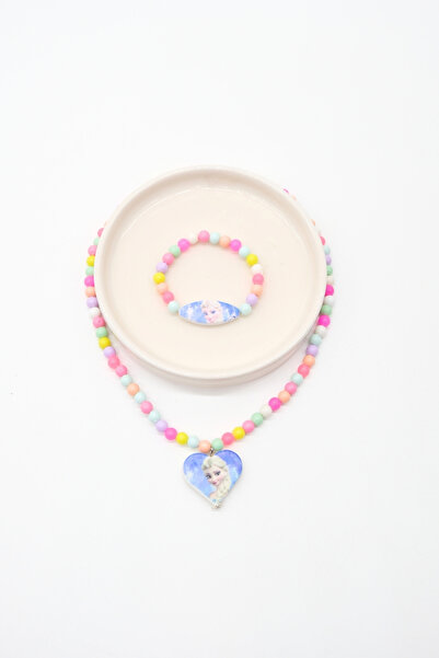 TAKIBOX Çocuk Elsa Kolye Bileklik Set