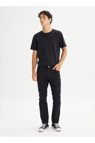 Lee Normal Bel Slim Fit Siyah Erkek Denim Pantolon ML701016AE Siyah Denim Pantolon