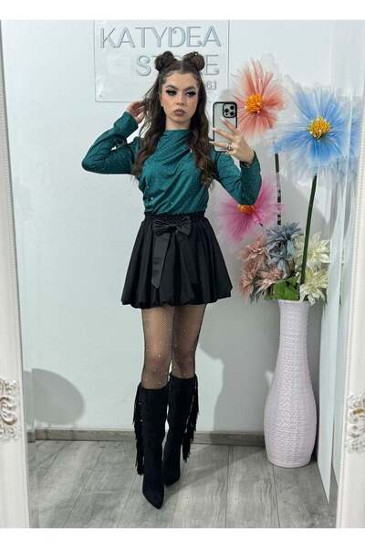 KATYDEA STORE Elegant bodysuit with embossed crystals IOANA