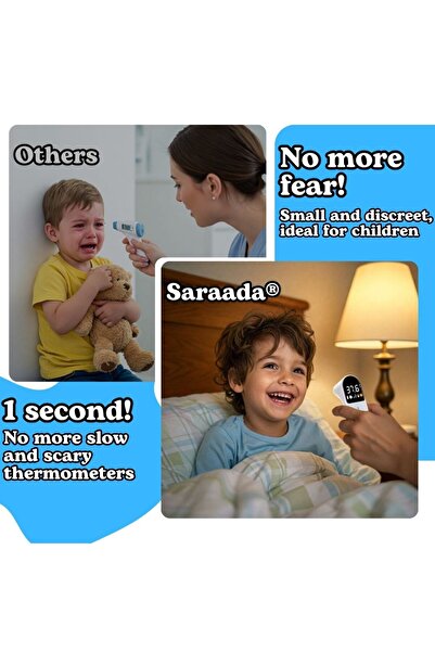 saraada SARAADA Infrared Thermometer, Non-contact, Digital LED, Multifunctional 32 Memories, Silent,