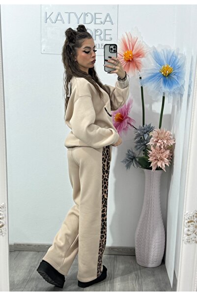 KATYDEA STORE Thick TIGER BEIGE Tracksuit