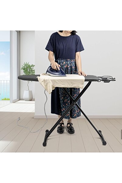 Duwee Ironing Board 13x38in with Heat-Resistant Cover & Thick Felt Pad, Iron Rest, Adjustable Height