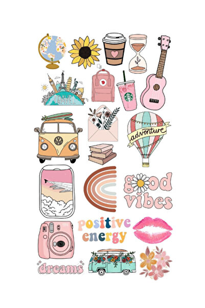 Çağlayan Reklam 21 комплект стикери с приключенска тематика за планиране, дне...