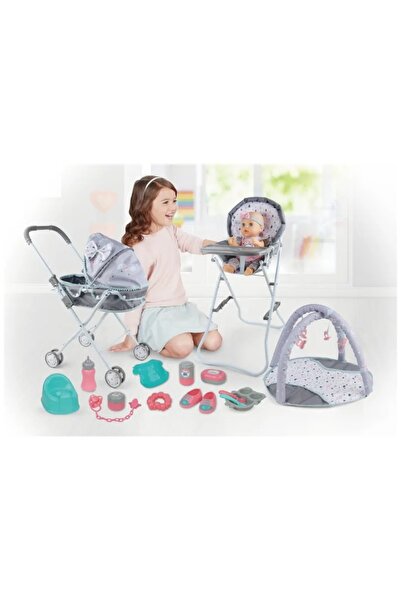 Toybox Baby Doll Playset with Accessories and Active Gymnastics