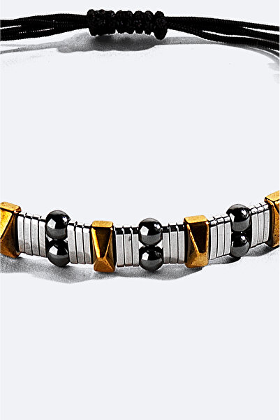 Avva Men's Silver Color Stone Bracelet B009610