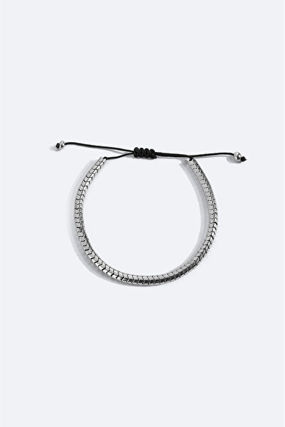 Avva Men's Silver Color Stone Bracelet B009603
