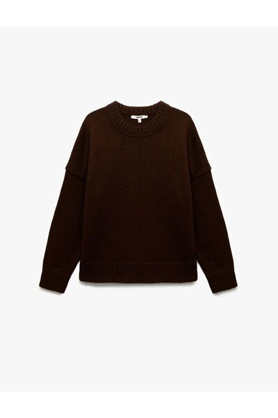 Koton Tricotaj cu mânecă lungă, cu decolteu, pulover oversize