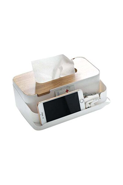 Generic 4-in-1 Multipurpose Tissue Box Holder Remote Controller Paper Towel Napkin Desktop Storage Box for O