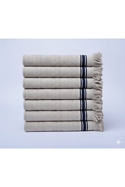 Özdilek Rope Patterned Peshtemal 50X90 cm Hand-Face Towel Set of 7