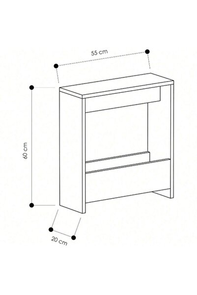 Gogoya Multifunctional Side Table with Magazine Rack 55x20x60 cm | Living Room Bedroom Balcony Small